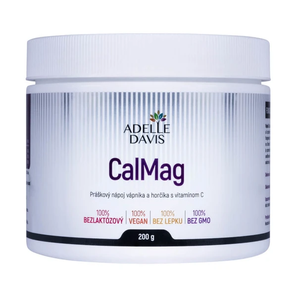 CalMag - vápník a horčík s vitamínom C 200g Adelle Davis