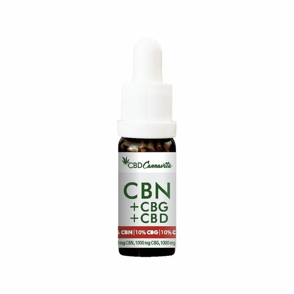 CBN 10% + CBG 10% + CBD olej 10% Full Spectrum 10ml Cannavita