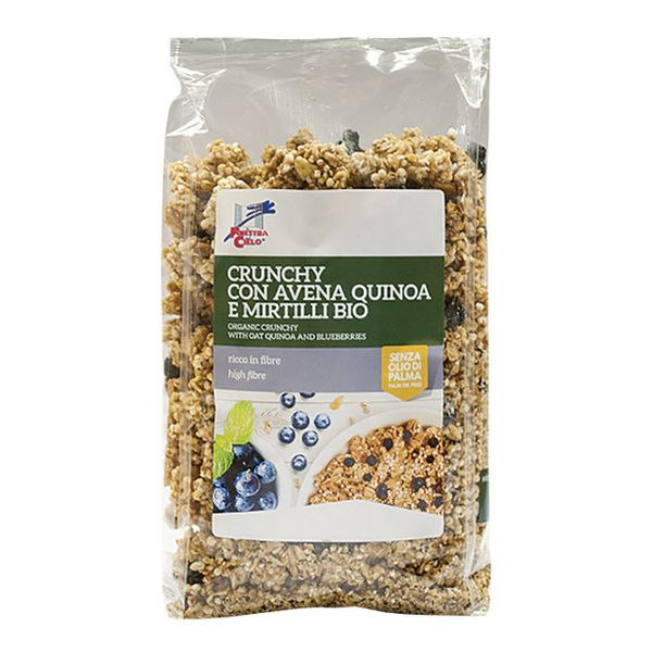 Crunchy granola quinoa a čučoriedky BIO 375g La Finestra