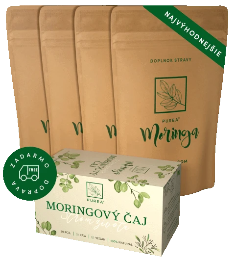 Moringa Family pack - 480ks kapsúl + čaj PUREA