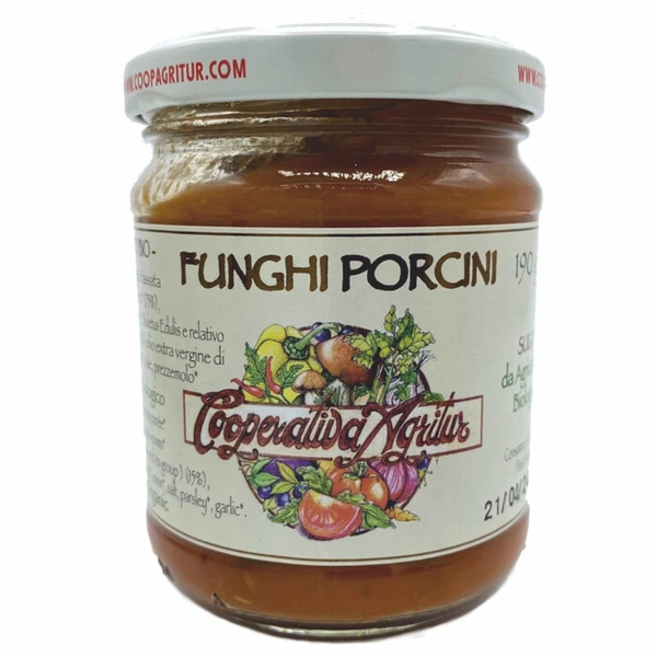 Funghi porcini - paradajková omáčka s hríbami TOP BIO 190g Agritur