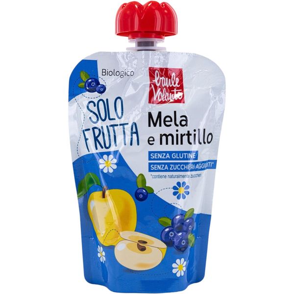 Jablko a čučoriedka - ovocná kapsička Solo Frutta BIO 100g Baule Volante