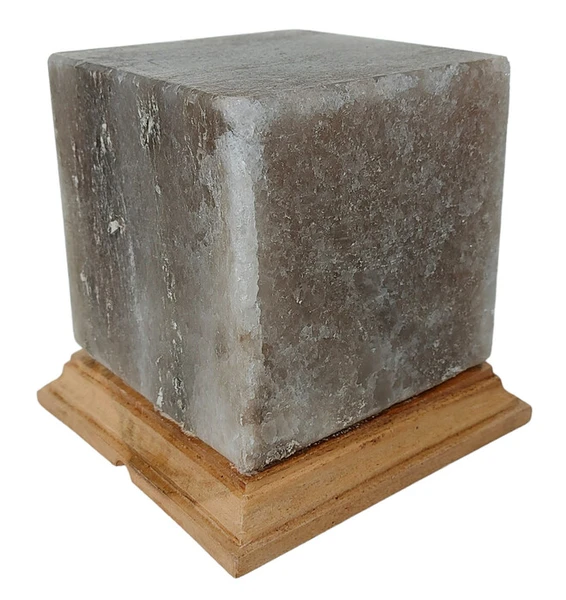 Kocka - sivá soľná lampa 5kg DOBRIO