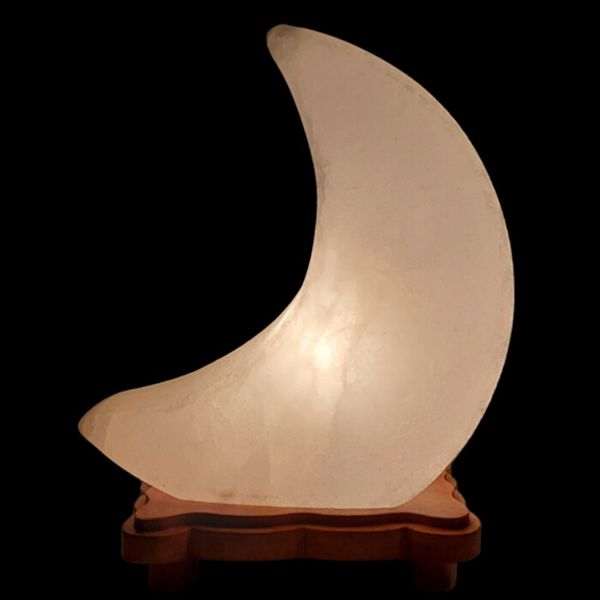 Mesiac - biela soľná lampa 3kg DOBRIO