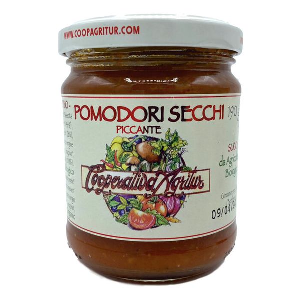 Pomodori secchi - pikantná paradajková omáčka so sušenými paradajkami TOP BIO 190g Agritur