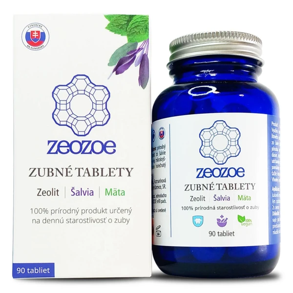 Zubné tablety mäta a šalvia 90ks ZeoZoe
